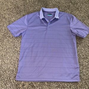 PGA Tour Purple Polo Shirt with Relaxed Fit and Subtle Texture